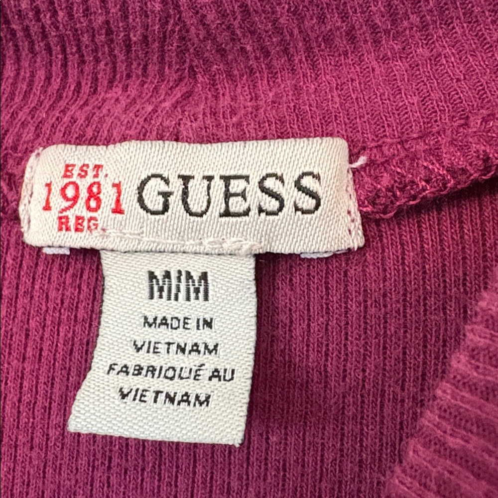 Guess Long Sleeve Cutout Top in Plum - Picture 7 of 9